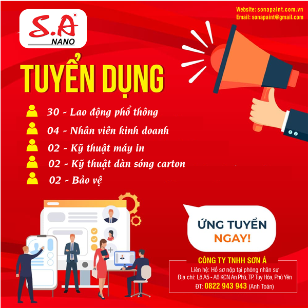 TUYỂN DỤNG NHÂN SỰ THÁNG 12